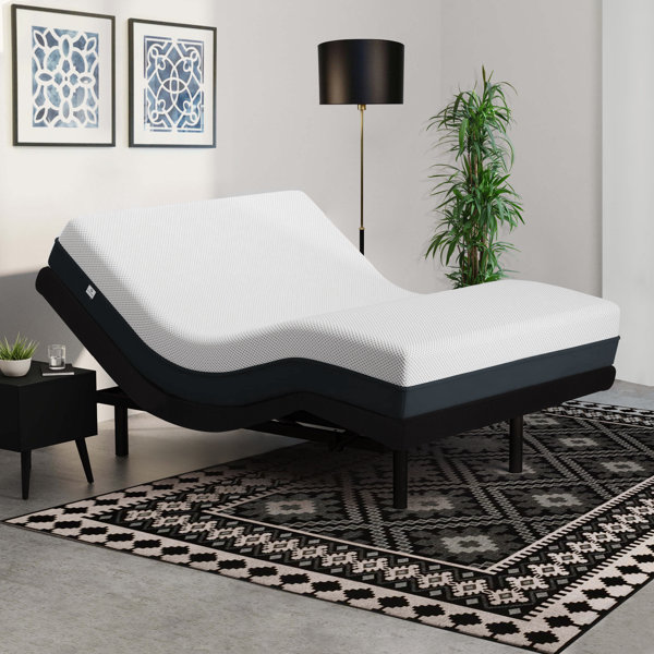 Alwyn Home Zariah Zero Gravity Adjustable Bed Base, Wireless Remote Control, Massaging With Zero